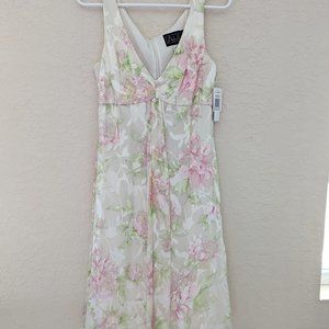 Vintage Alex Evenings Silk Prom Easter Spring Sequin Dress Size 6 Deadstock NWT